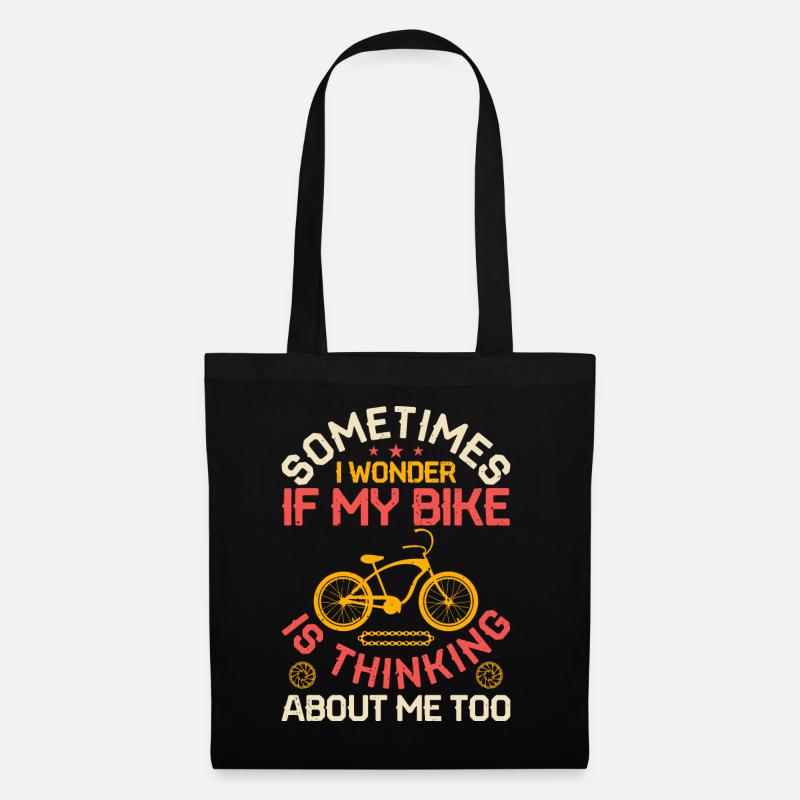 Fahrrad Lustiger Spruch - Stoffbeutel - Schwarz