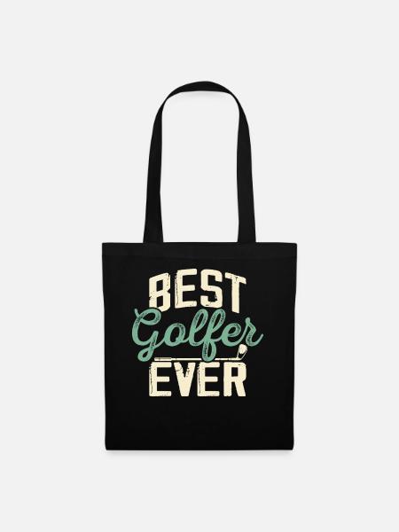 Golf Golfer - Stoffbeutel - Schwarz