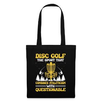 Disc Golf Player Disc Golfer Frisbee Player Par Pu - Stoffbeutel - Schwarz - Vorne