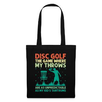 Disc Golf Player Disc Golfer Frisbee Player Par Pu - Stoffbeutel - Schwarz - Vorne