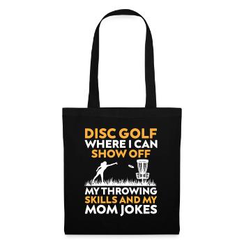 Disc Golf Player Disc Golfer Frisbee Player Par Pu - Stoffbeutel - Schwarz - Vorne