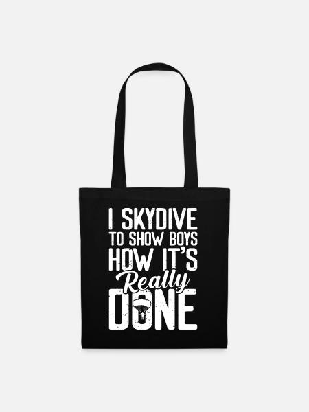 Skydiving - Stoffbeutel - Schwarz