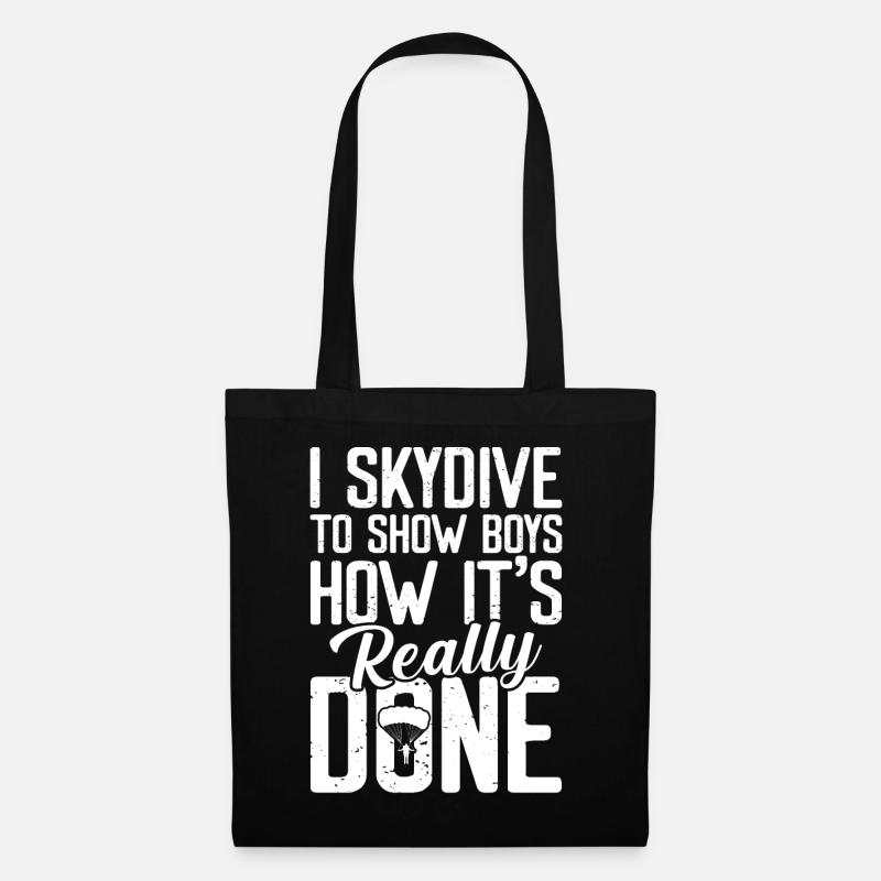 Skydiving - Stoffbeutel - Schwarz