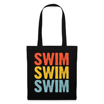 Schwimmen Schwimmer - Stoffbeutel - Schwarz - Vorne