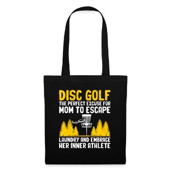 Disc Golf Player Disc Golfer Frisbee Player Par Pu - Sac en tissu - noir - Devant