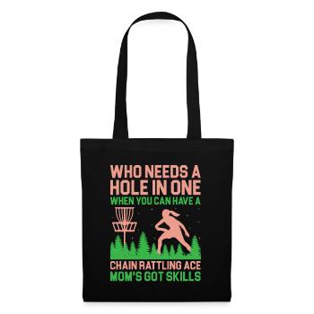 Disc Golf Player Disc Golfer Frisbee Player Par Pu - Sac en tissu - noir - Devant