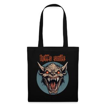 Tête d’orc démoniaque, sourire de l’enfer - Sac en tissu - noir - Devant