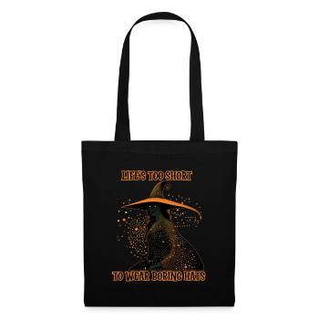 Witch, Life's too short to wear noring hats, - Tote Bag - black - Front