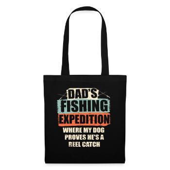 Angeln Hundebesitzer Hundeliebhaber Perfect Fishing Funn - Stoffbeutel - Schwarz - Vorne