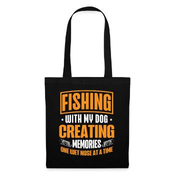 Angeln Hundebesitzer Hundeliebhaber Perfect Fishing Funn - Stoffbeutel - Schwarz - Vorne