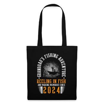 Fishing Granddad Grandpa Fisherman Grandkid Funny - Tote Bag - black - Front