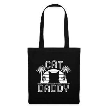 Cat Daddy Dad fathers day retro summer cat papa - Tote Bag - black - Front