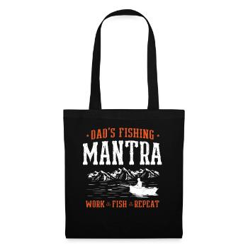 Pêche Papa Papa Pêcheur Childern Drôle Poisson Alors - Sac en tissu - noir - Devant
