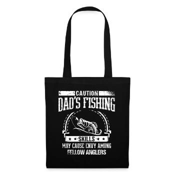 Pêche Papa Papa Pêcheur Childern Drôle Poisson Alors - Sac en tissu - noir - Devant