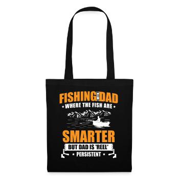 Pêche Papa Papa Pêcheur Childern Drôle Poisson Alors - Sac en tissu - noir - Devant