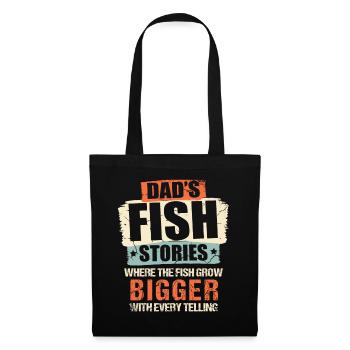 Pêche Papa Papa Pêcheur Childern Drôle Poisson Alors - Sac en tissu - noir - Devant