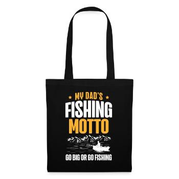 Pêche Papa Papa Pêcheur Childern Drôle Poisson Alors - Sac en tissu - noir - Devant