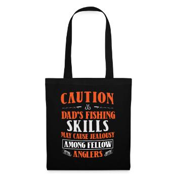 Pêche Papa Papa Pêcheur Childern Drôle Poisson Alors - Sac en tissu - noir - Devant