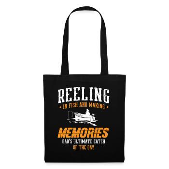 Pêche Papa Papa Pêcheur Childern Drôle Poisson Alors - Sac en tissu - noir - Devant