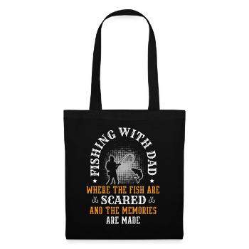 Pêche Papa Papa Pêcheur Childern Drôle Poisson Alors - Sac en tissu - noir - Devant