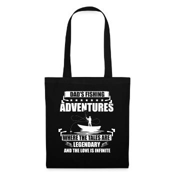 Pêche Papa Papa Pêcheur Childern Drôle Poisson Alors - Sac en tissu - noir - Devant