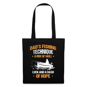 Pêche Papa Papa Pêcheur Childern Drôle Poisson Alors - Sac en tissu - noir - Devant