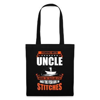 Fishing Uncle Fisherman Uncles Funny Fish Perfect - Tote Bag - black - Front