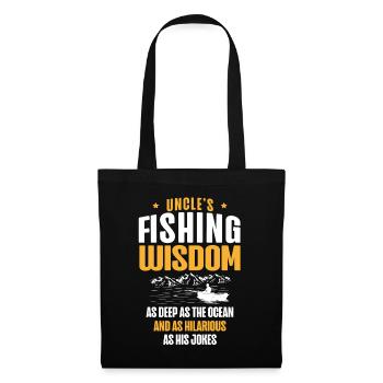 Pêche Oncle Pêcheur Oncles Drôle Poisson Parfait - Sac en tissu - noir - Devant