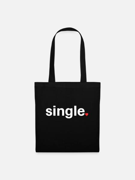 Anti-Valentinstag für Singles - Stoffbeutel - Schwarz