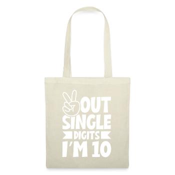 Peace Out Single Digits I'm 10 Digits Tie Dye - Tote Bag - nature - Front