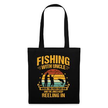Fishing Uncle Fisherman Uncles Funny Fish Perfect - Tote Bag - black - Front