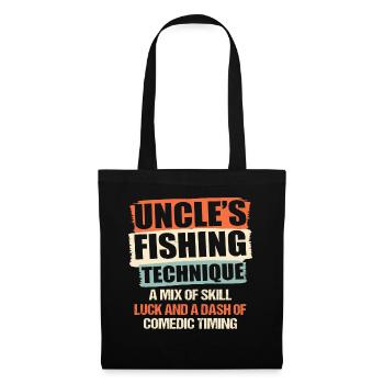 Pêche Oncle Pêcheur Oncles Drôle Poisson Parfait - Sac en tissu - noir - Devant