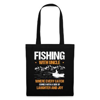 Pêche Oncle Pêcheur Oncles Drôle Poisson Parfait - Sac en tissu - noir - Devant