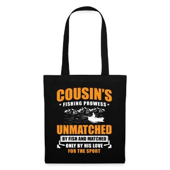 Pêche Cousin Pêcheur Cousins Drôle Poisson Perfec - Sac en tissu - noir - Devant