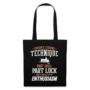 Fishing Cousin Fisherman Cousins Funny Fish Perfec - Tote Bag - black - Front