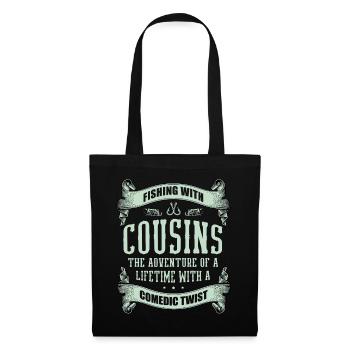 Pêche Cousin Pêcheur Cousins Drôle Poisson Perfec - Sac en tissu - noir - Devant