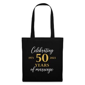 50 ans de mariage 1973 50e anniversaire de mariage - Sac en tissu - noir - Devant