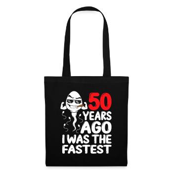 50th Birthday Gag dress 50 Years Ago - Tote Bag - black - Front