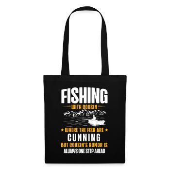 Fishing Cousin Fisherman Cousins Funny Fish Perfec - Tote Bag - black - Front