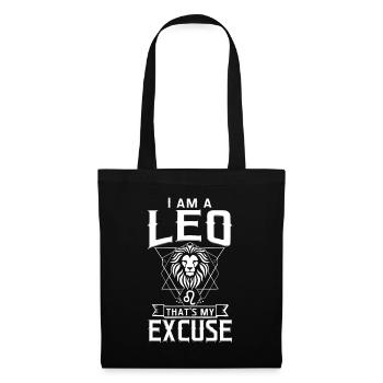 Lion art graphique juillet août cadeaux d’anniversaire - Sac en tissu - noir - Devant