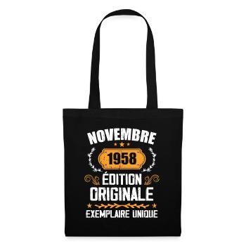 Cadeau D'anniversaire En Novembre 1958 - 1958 - Sac en tissu - noir - Devant