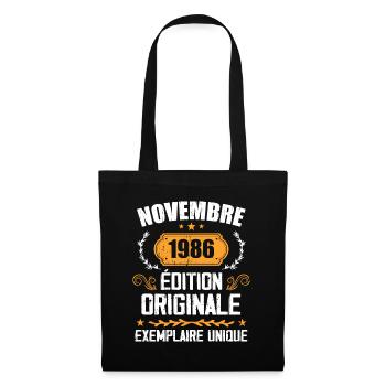 Cadeau D'anniversaire En Novembre 1986 - 1986 - Sac en tissu - noir - Devant