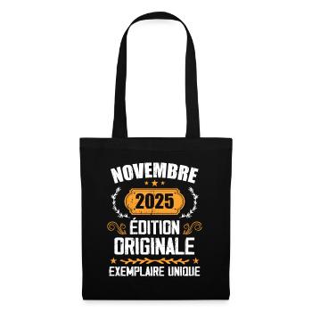 Cadeau D'anniversaire En Novembre 2025 - 2025 - Sac en tissu - noir - Devant