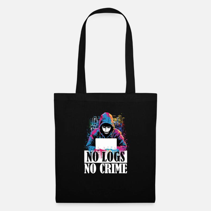 Code du hacker éthique : Pas de journal, pas de - Sac en tissu - noir