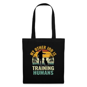 Dresseur de chiens Dressage de chiens Dressage de chiens Soins aux animaux de compagnie Pr - Sac en tissu - noir - Devant