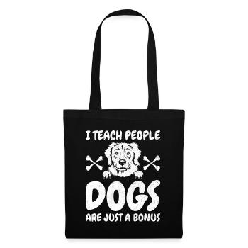 Dresseur de chiens Dressage de chiens Dressage de chiens Soins aux animaux de compagnie Pr - Sac en tissu - noir - Devant