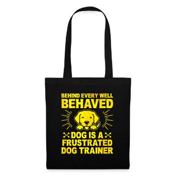 Dresseur de chiens Dressage de chiens Dressage de chiens Soins aux animaux de compagnie Pr - Sac en tissu - noir - Devant