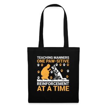 Dresseur de chiens Dressage de chiens Dressage de chiens Soins aux animaux de compagnie Pr - Sac en tissu - noir - Devant
