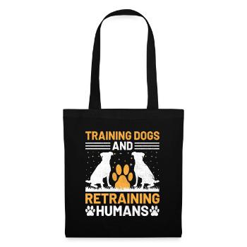 Dresseur de chiens Dressage de chiens Dressage de chiens Soins aux animaux de compagnie Pr - Sac en tissu - noir - Devant