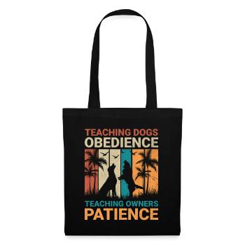 Dresseur de chiens Dressage de chiens Dressage de chiens Soins aux animaux de compagnie Pr - Sac en tissu - noir - Devant